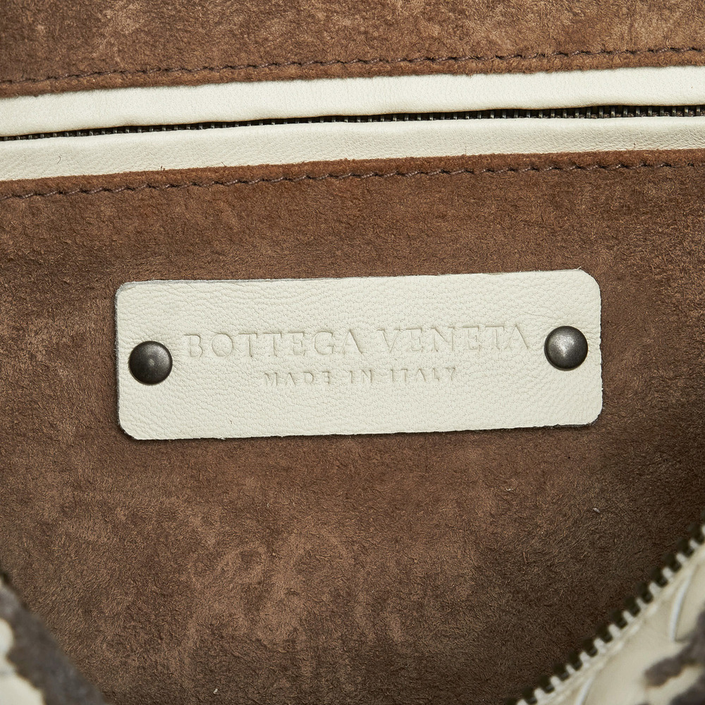 Pre-Loved Bottega Veneta In Mist Intrecciato Flocked Velvet Bouquet Duffel Bag - Picture 6 of 12
